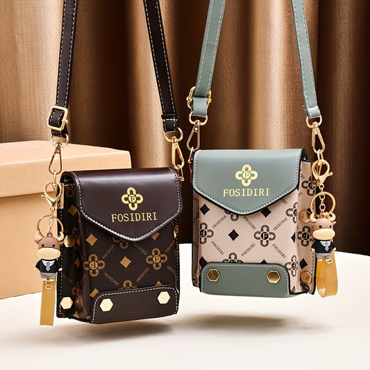 Mini Vintage Cellphone Bag, Retro PU Crossbody Bag, Women's Fashion Handbag, Card Holder & Wallet (4.7\