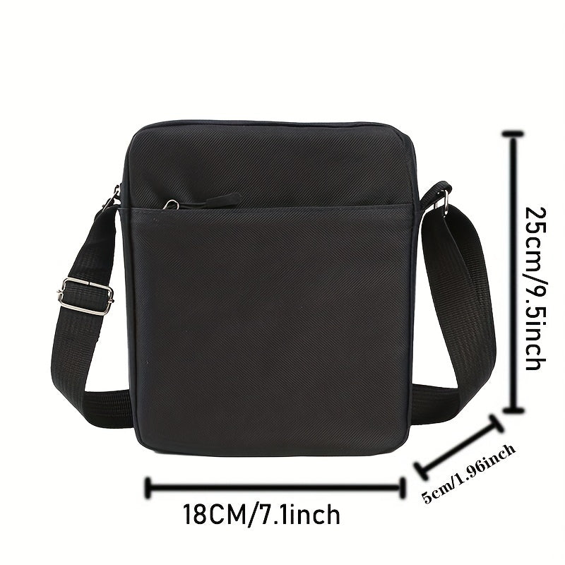 Cartoon Anime Pattern Square Bag, Casual Zipper Shoulder Bag, Trendy Crossbody Bag